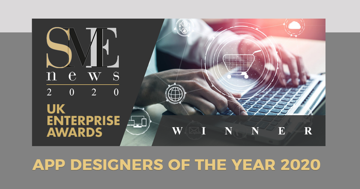 <Huddersfield Apps> pleased to win the "App Designers of the Year" award for 2020!
